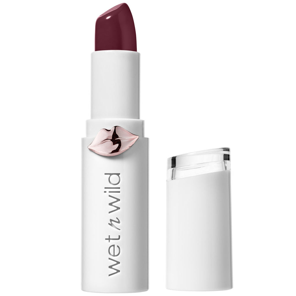 Wet n wild | Mega Last High-Shine Lip Color- Sangria Time | Product front facing cap off, with no background