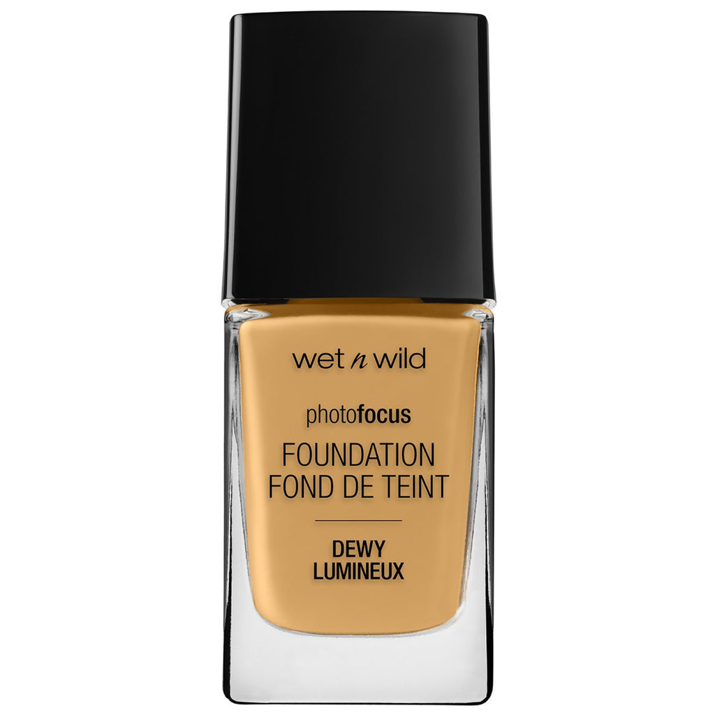 Photo Focus Dewy Foundation- Desert Beige - Product front facing with cap off on a white background