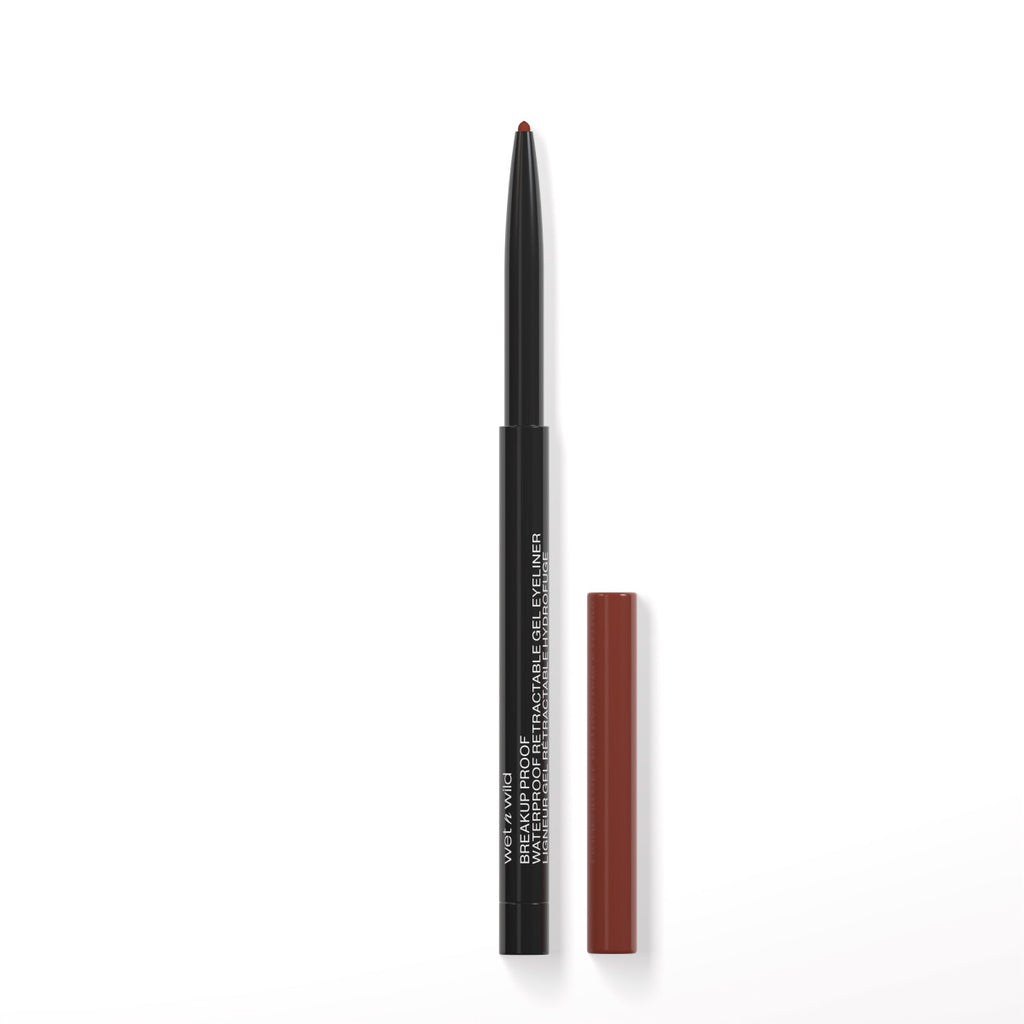 wet n wild | Breakup Proof Waterproof Retractable Gel Eyeliner- Brick Brown | product front facing with cap off