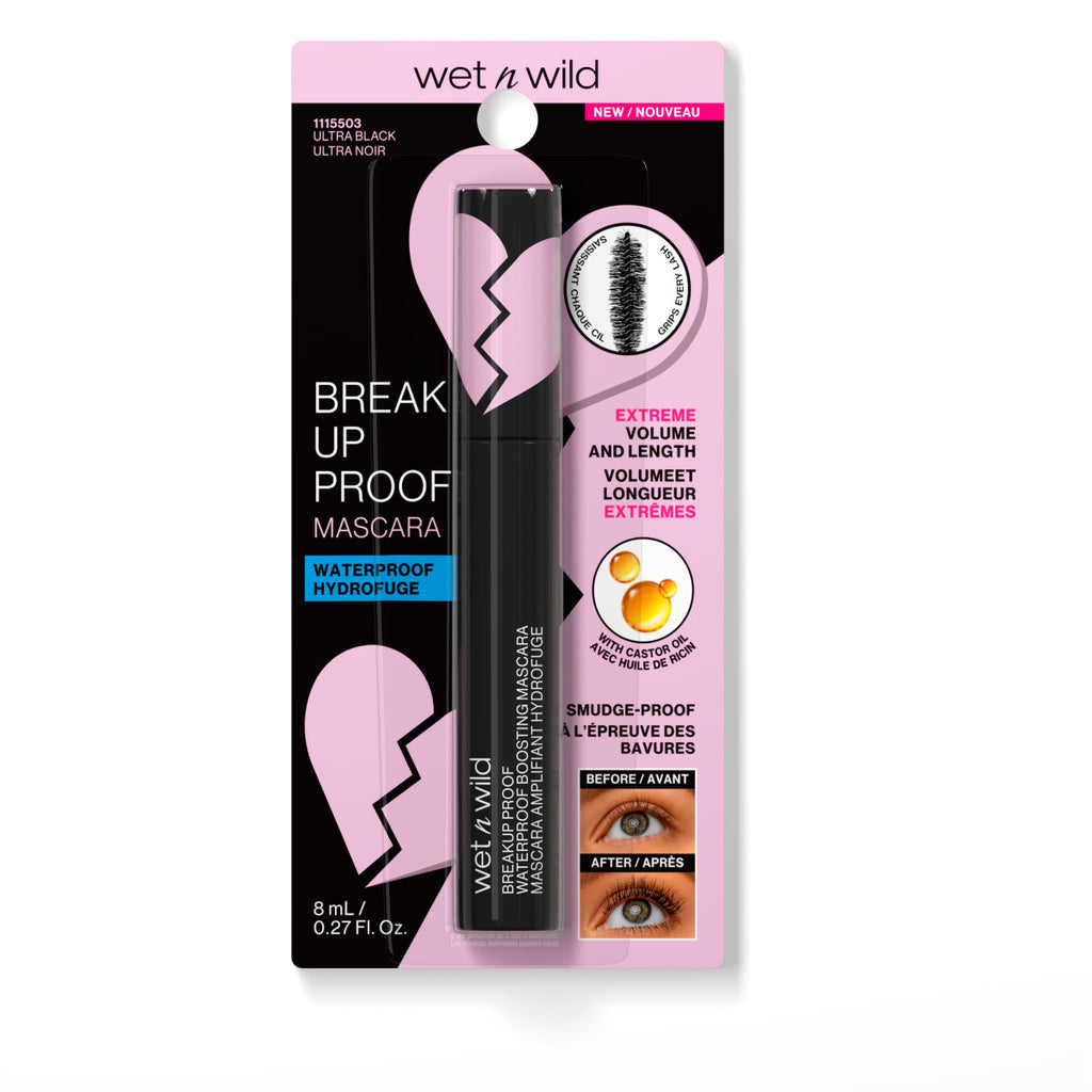 wet n wild | Breakup Proof Mascara | Product front facing, with packaging