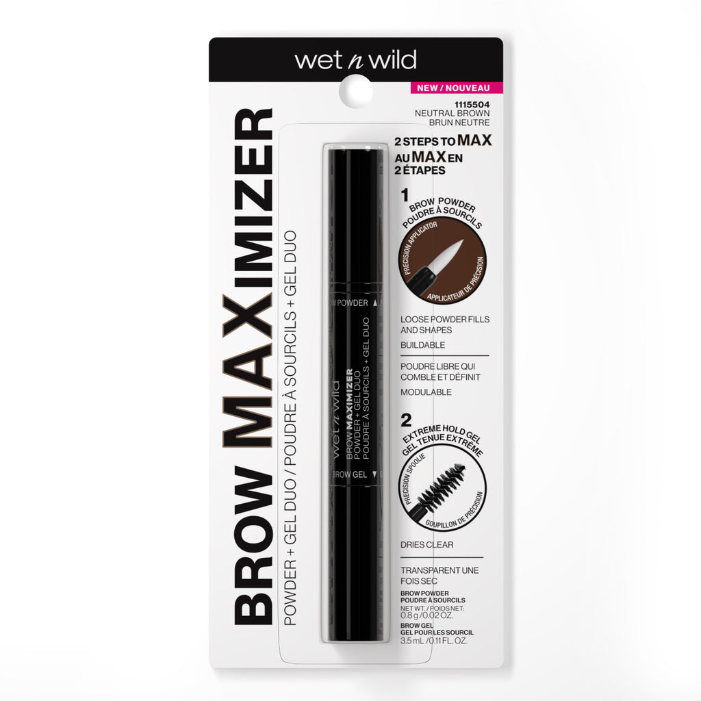 Ultimate Brow Brow Maximizer Powder + Gel Duo- Neutral Brown