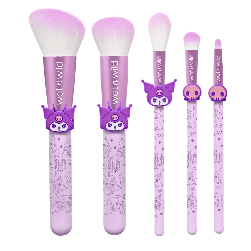 5-PIECE MAKEUP BRUSH SET | KUROMI - wet n wild Beauty
