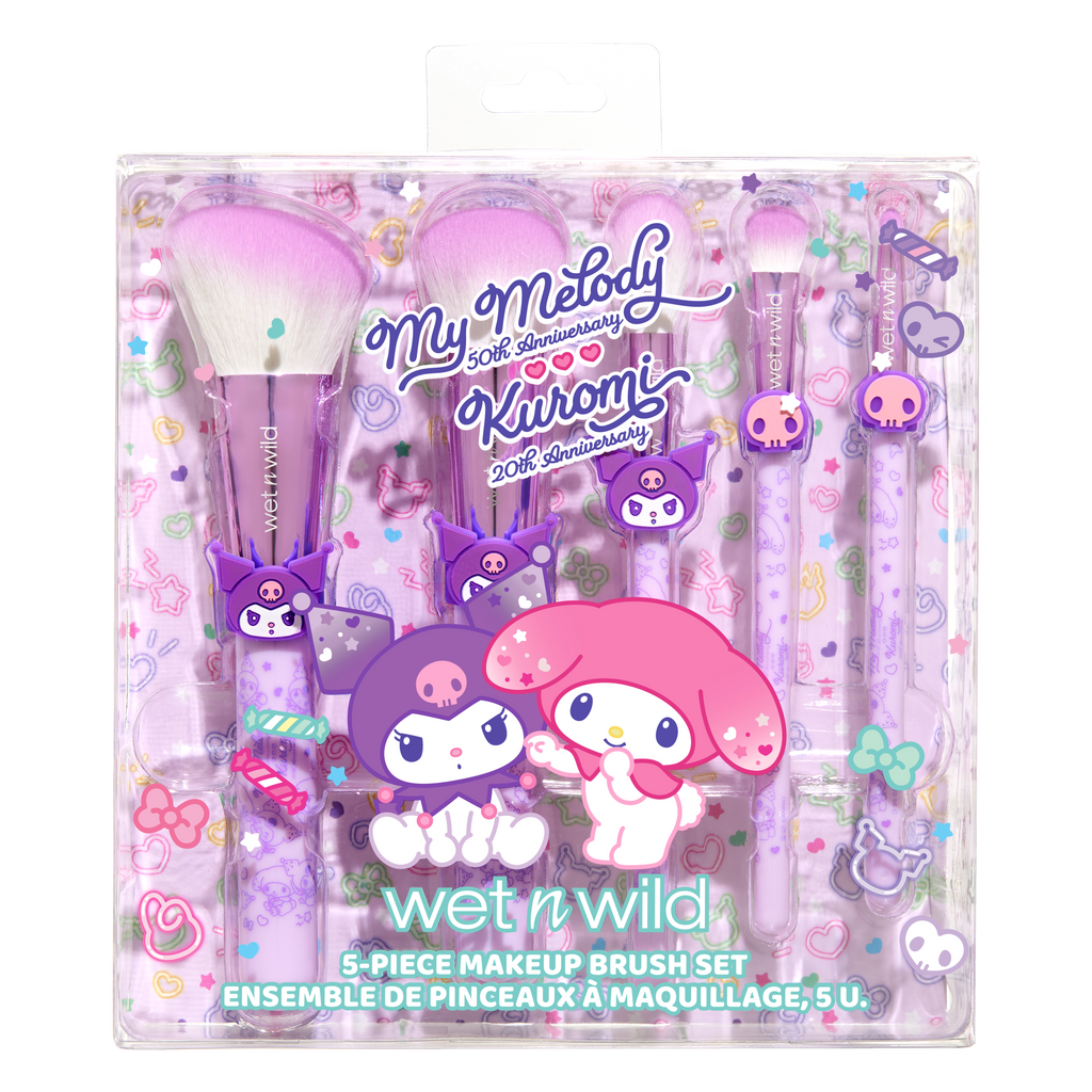 5-PIECE MAKEUP BRUSH SET | KUROMI - wet n wild Beauty