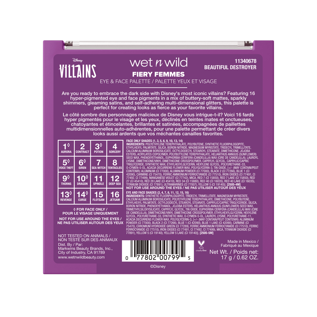 FIERY FEMMES EYE & FACE PALETTE | BEAUTIFUL DESTROYER - wet n wild Beauty