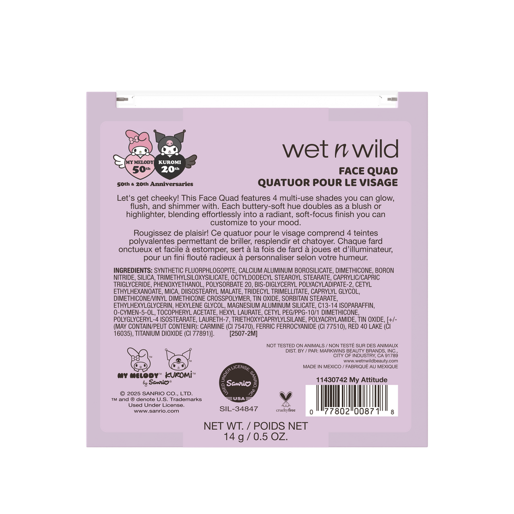 FACE QUAD | MY ATTITUDE - wet n wild Beauty