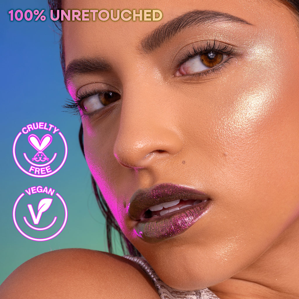 Open and swatch Chameleon Collection Highlighter