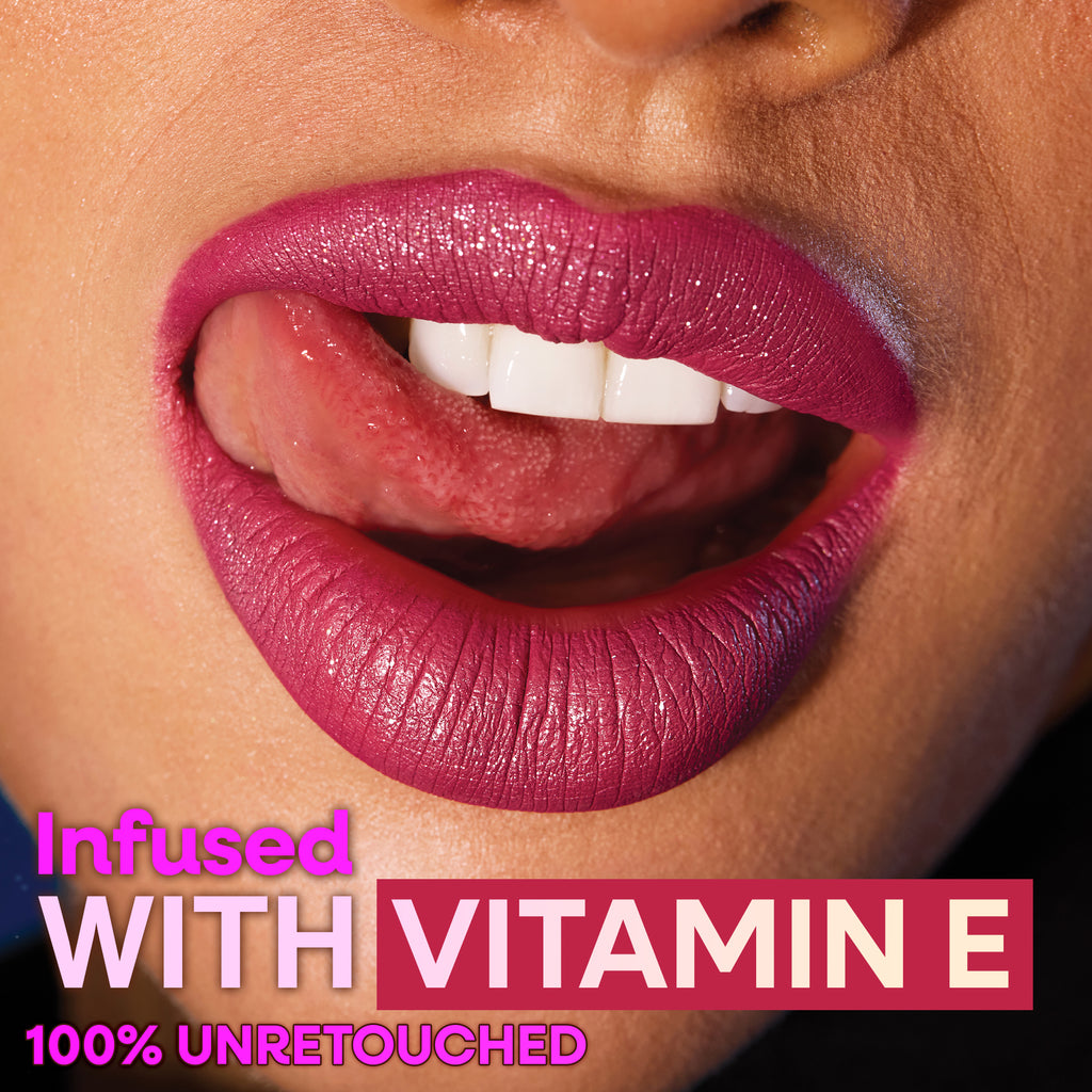 mega glitter liquid lipstick. Apply, let it dry, press lips together for the glitter reveal.