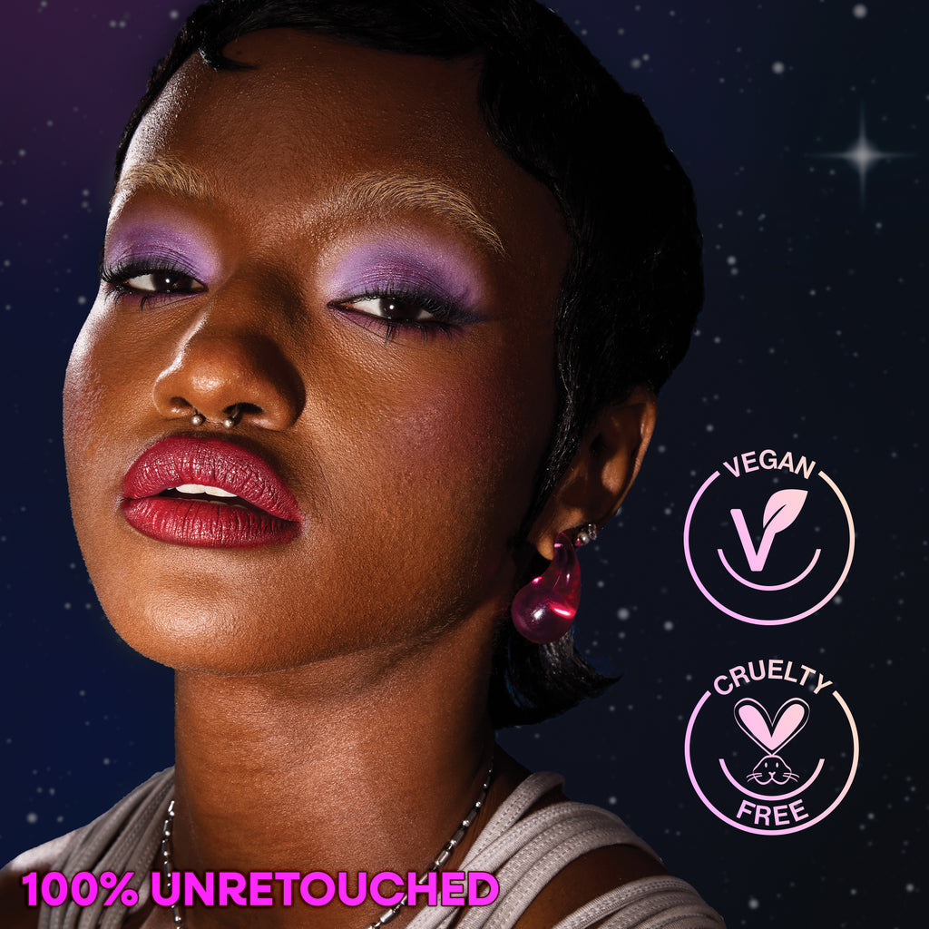 mega glitter liquid lipstick. Apply, let it dry, press lips together for the glitter reveal.