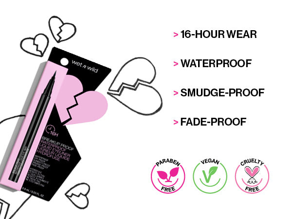 Breakup Proof Waterproof Liquid Eyeliner- Black