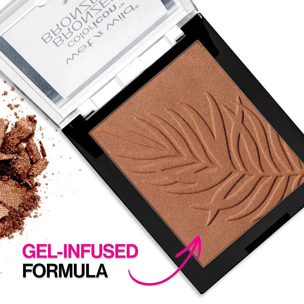 Wet n wild | Color Icon Bronzer | Product swatch, with product description background