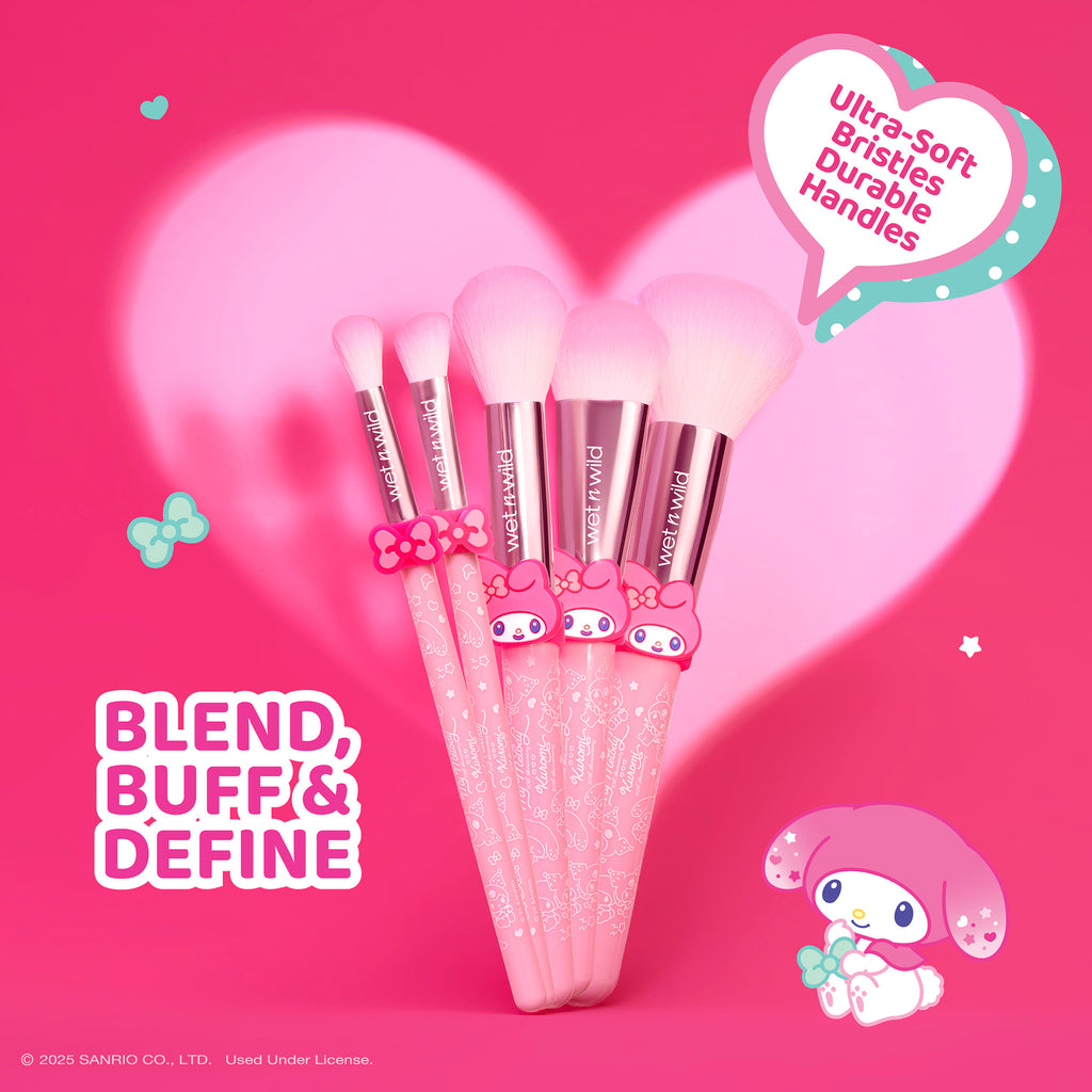 5-PIECE MAKEUP BRUSH SET | MY MELODY - wet n wild Beauty