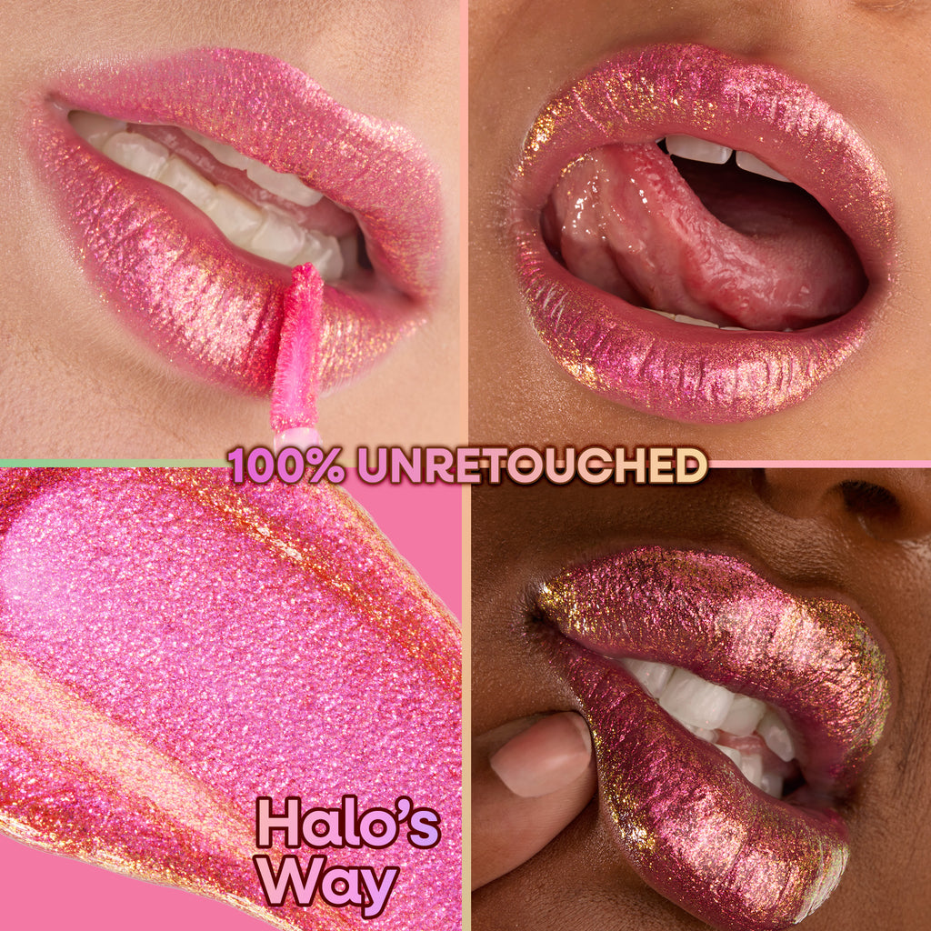 Chameleon Chrome Lip Foil in shade Halos Way Swatch and Application