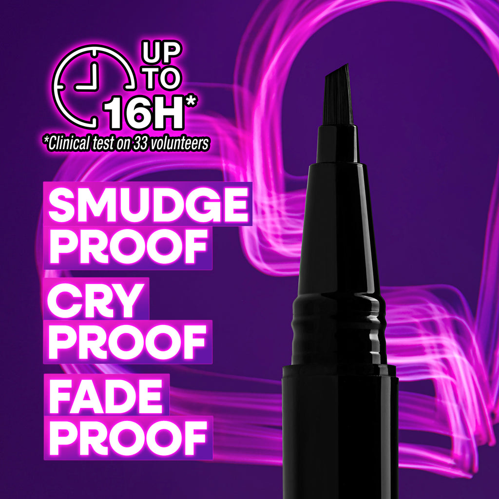 breakup proof angled liner for cry proof and fade proof eye looks