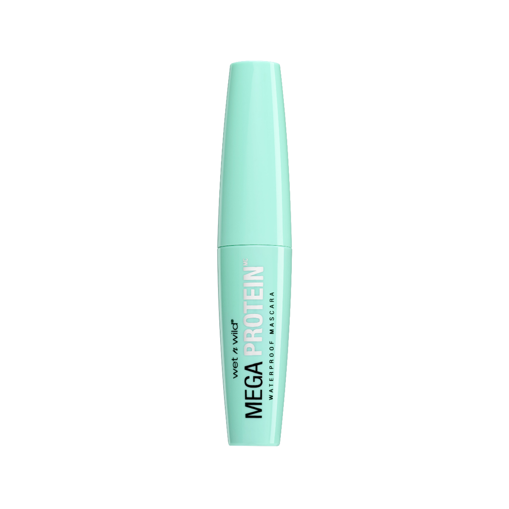 Wet n wild | MEGA PROTEIN WATERPROOF MASCARA | Product front facing cap on, with no background