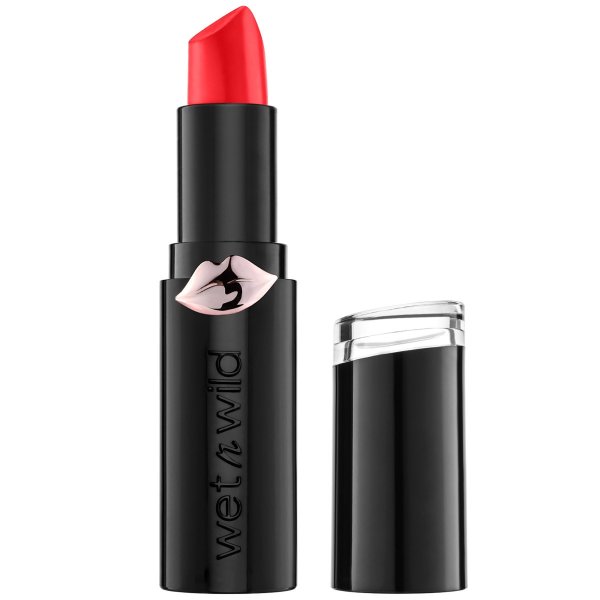 Wet n wild | Mega Last Matte Lip Color- Stoplight Red | Product front facing cap off, with no background