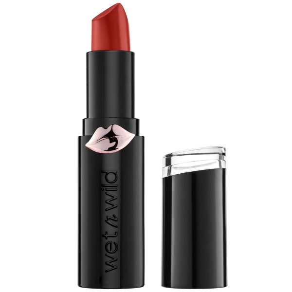 Wet n wild | Mega Last Matte Lip Color- Sasspot Red | Product front facing cap off, with no background