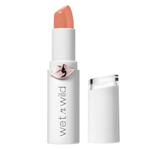Wet n wild | Mega Last High-Shine Lip Color- Peach Please | Product front facing cap off, with no background