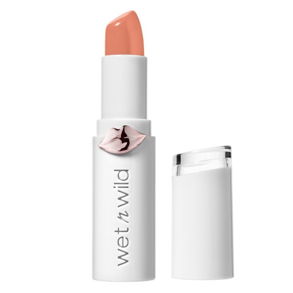 Wet n wild | Mega Last High-Shine Lip Color- Peach Please | Product front facing cap off, with no background