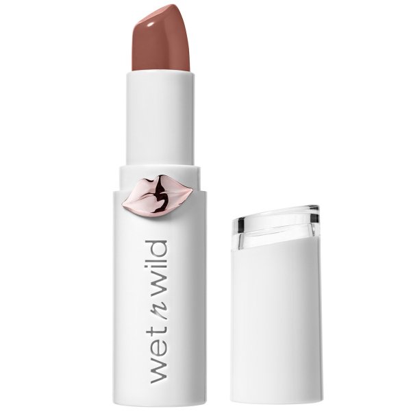 Wet n wild | Mega Last High-Shine Lip Color- Clothes Off | Product front facing cap off, with no background