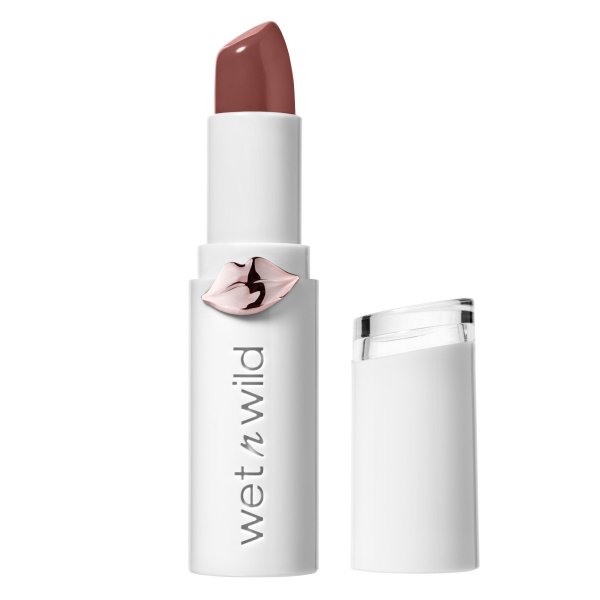 Wet n wild | Mega Last High-Shine Lip Color- Mad for Mauve | Product front facing cap off, with no background