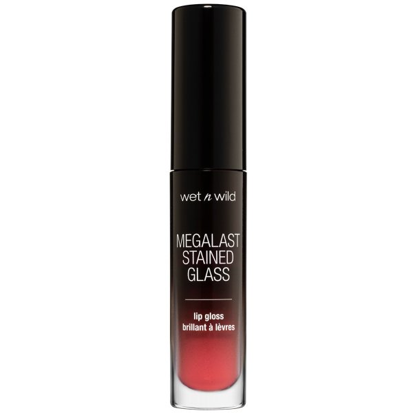 Mega Last Stained Glass Lip Gloss- Magic Mirror - Product front facing with cap off on a white background