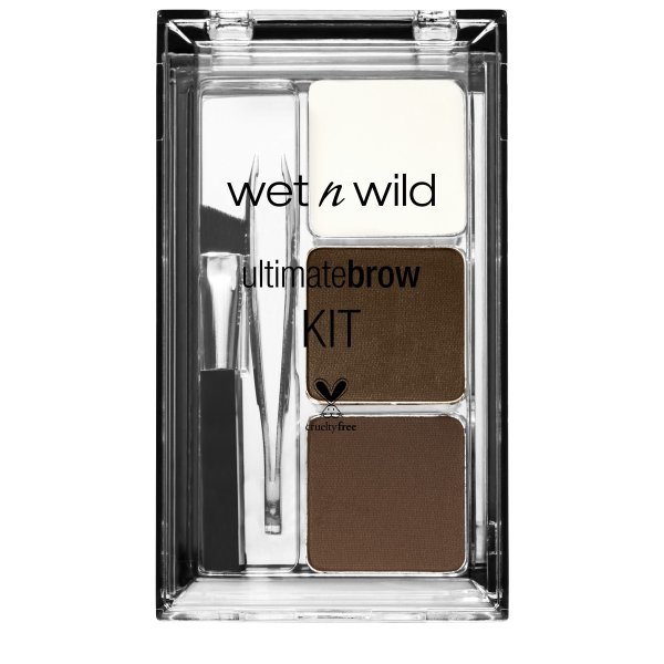 Wet n wild | Ultimate Brow Kit-Dark Brown | Product front facing lid closed, with no background