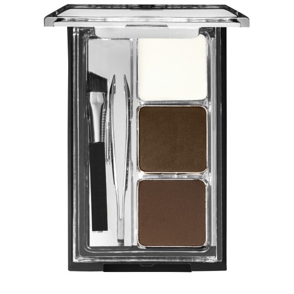 Wet n wild | Ultimate Brow Kit-Dark Brown | Product front facing lid opened, with no background