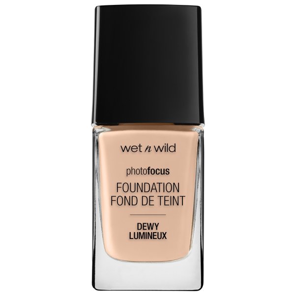 Photo Focus Dewy Foundation- Shell Ivory - Product front facing with cap off on a white background