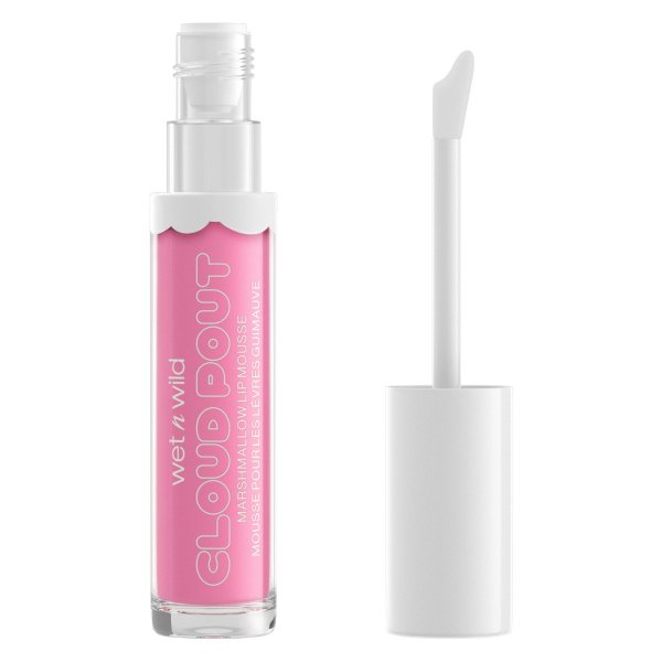 Wet n wild | Cloud Pout Marshmallow Lip Mousse- Cotton Candy Skies | Product front facing cap off, with no background