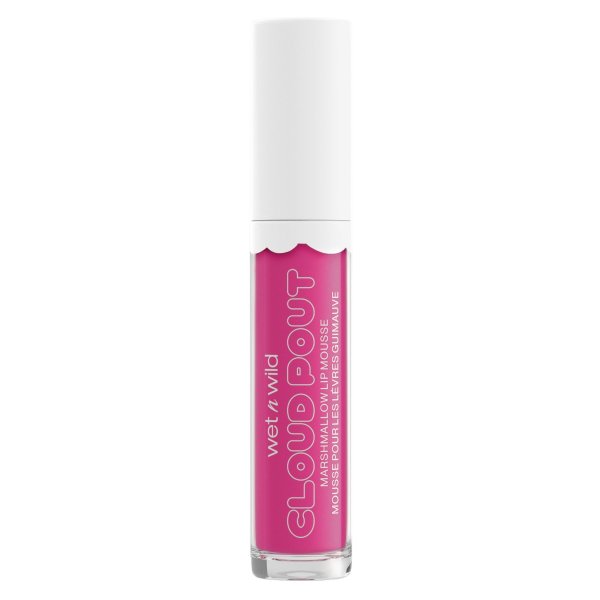 Wet n wild | Cloud Pout Marshmallow Lip Mousse- Candy Wasted | Product front facing cap on, with no background