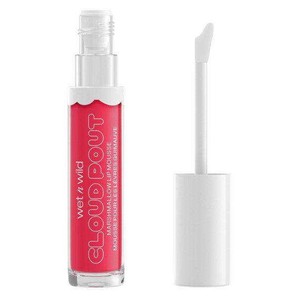 Wet n wild | Cloud Pout Marshmallow Lip Mousse- Fluff You | Product front facing cap off, with no background
