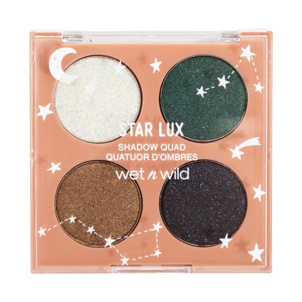Wet n wild | STAR LUX SHADOW QUAD - EARTHDAY SUIT | Product front facing lid closed, with no background