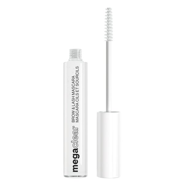 Wet n wild | MEGA CLEAR BROW & LASH MASCARA | Product front facing cap removed, with no background