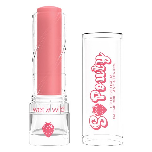 Wet n wild | Perfect Pout So Pouty Lip Gloss Balm-Sweetest Pick | Product front facing cap off, with no background