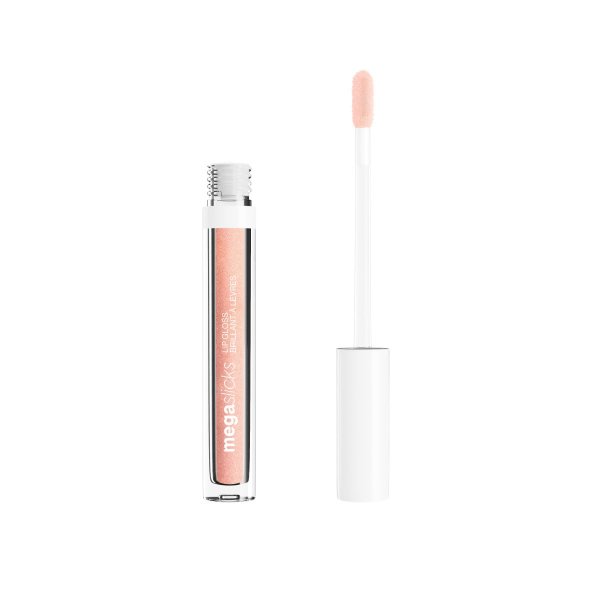 Wet n wild | MegaSlicks Lip Gloss-Pink Champagne Please | Product front facing cap off, with no background