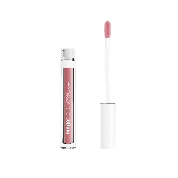 Wet n wild | MegaSlicks Lip Gloss-Lowkey Pink | Product front facing cap off, with no background