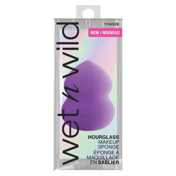 Wet n wild | Hourglass Makeup Sponge | Product front facing in packaging, with no background