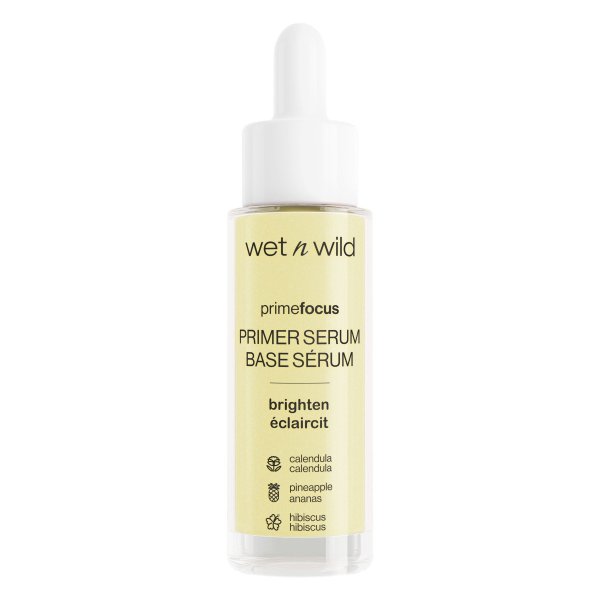 Wet n wild | Prime Focus Brightening Primer Serum | Product front facing lid closed, with no background