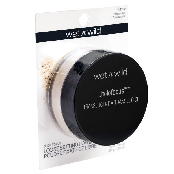 Wet n wild | Photo Focus Loose Setting Powder | Product front facing in packaging, with no background