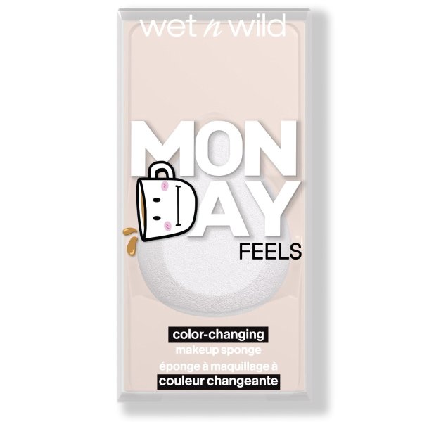 Wet n wild | Monday Feels Color-Change Makeup Sponge | Product front facing in packaging, with no background