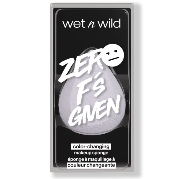 Wet n wild | Zero F's Given Color-Change Makeup Sponge | Product front facing in packaging, with no background