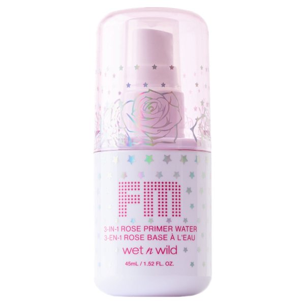Wet n wild | Fantasy Makers 3-in-1 Rose Primer Water Spray - Pre-Party | Product front facing lid closed, with no background