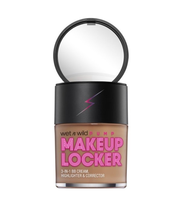 Makeup Locker- 3-In-1 Sheer BB Cream, Highlighter & Corrector- Medium Deep - Product front facing on a white background