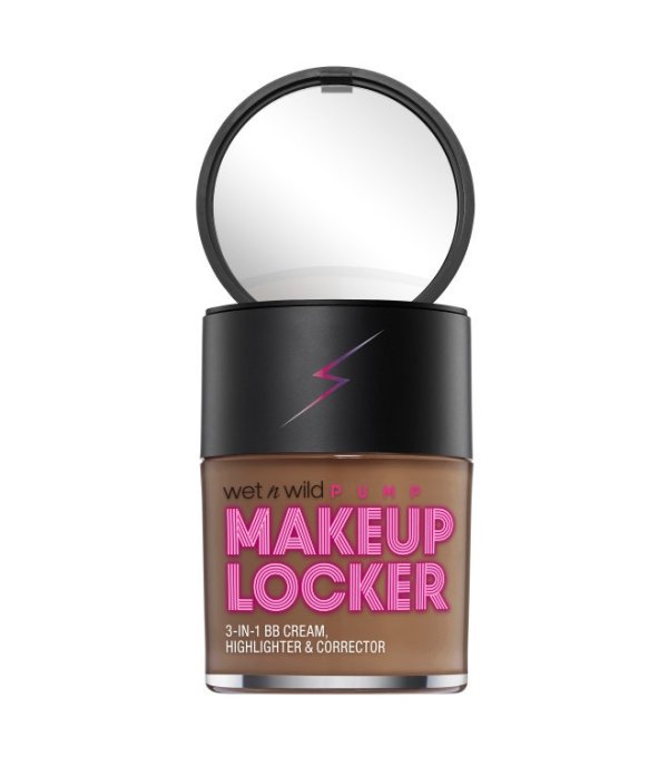 Makeup Locker- 3-In-1 Sheer BB Cream, Highlighter & Corrector- Deep - Product front facing on a white background