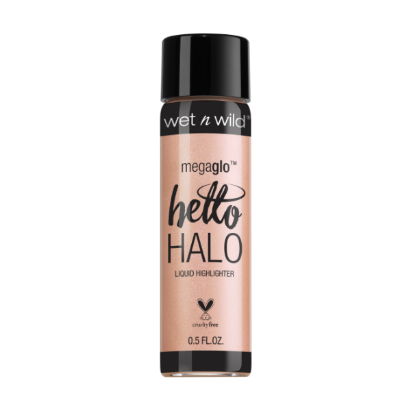 MegaGlo Liquid Highlighter-Halo, Goodbye - Product front facing with cap off on a white background