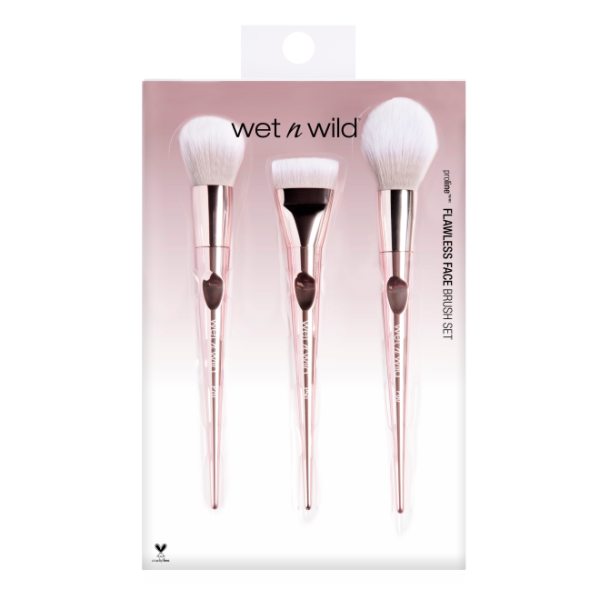 Flawless Face Brush Set - Products front facing laying next to each other on white background