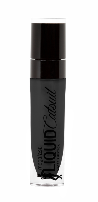 Fantasy Makers MegaLast Liquid Catsuit Lipstick - Widows Peak - Product front facing with cap off on a white background