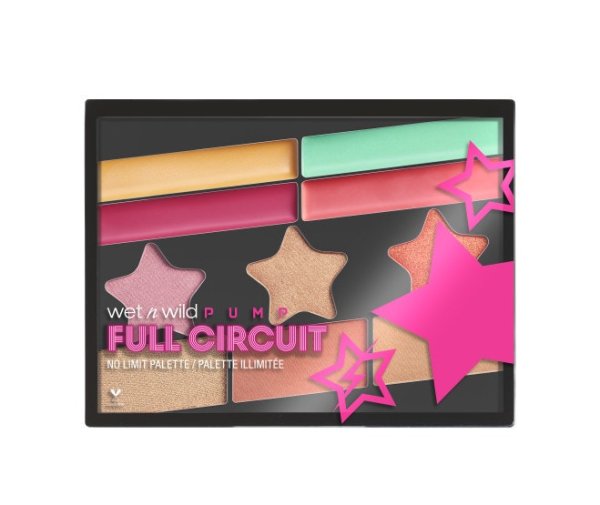 Wet n wild | FULL CIRCUIT NO LIMIT PALETTE- WARM UP | Product front facing lid closed, with no background