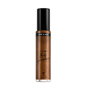 Wet n wild | MegaGlo Body Luminizer- Invested In Bronze | Product front facing lid closed, with no background