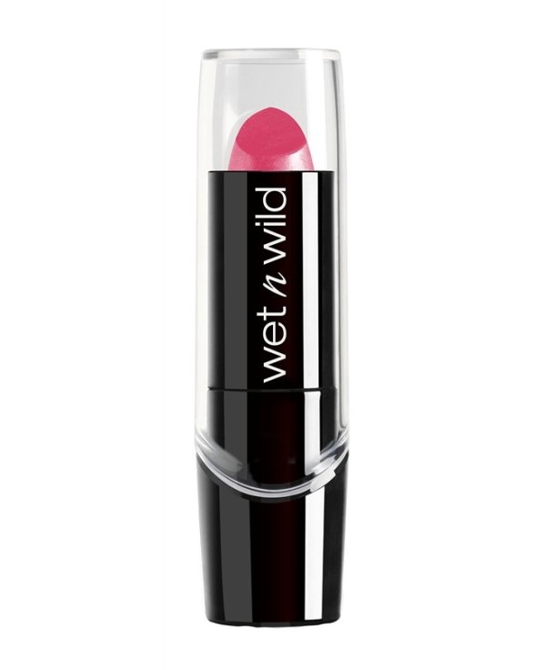 Wet n wild | Silk Finish Lipstick-Pink Ice | Product front facing cap on, with no background